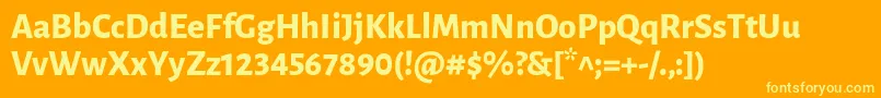 LunasansExtrabold Font – Yellow Fonts on Orange Background