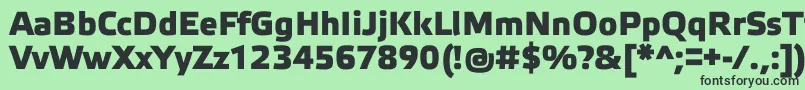 フォントElektraMediumProBold – 緑の背景に黒い文字