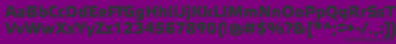 Czcionka ElektraMediumProBold – czarne czcionki na fioletowym tle
