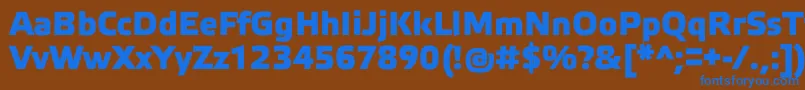 Шрифт ElektraMediumProBold – синие шрифты на коричневом фоне
