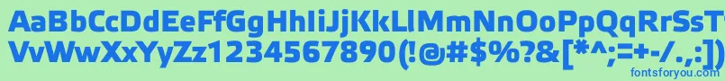 Шрифт ElektraMediumProBold – синие шрифты на зелёном фоне