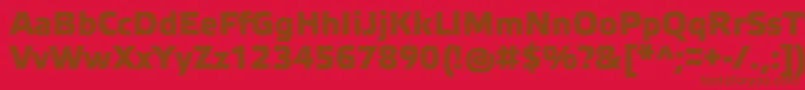 フォントElektraMediumProBold – 赤い背景に茶色の文字