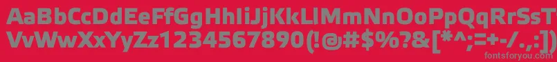 フォントElektraMediumProBold – 赤い背景に灰色の文字