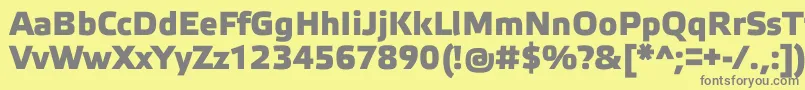 フォントElektraMediumProBold – 黄色の背景に灰色の文字