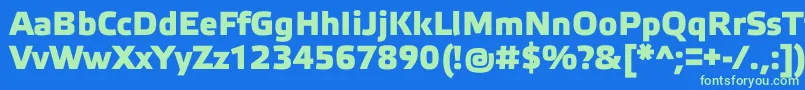 Шрифт ElektraMediumProBold – зелёные шрифты на синем фоне