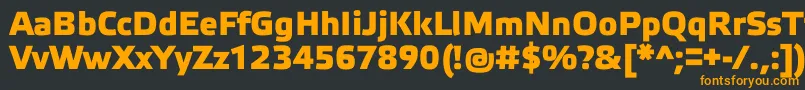 ElektraMediumProBold Font – Orange Fonts on Black Background