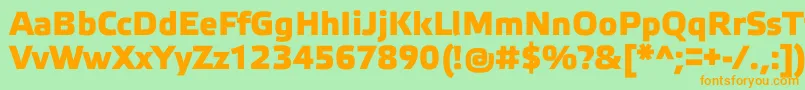 ElektraMediumProBold Font – Orange Fonts on Green Background