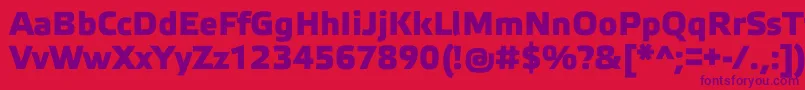 フォントElektraMediumProBold – 赤い背景に紫のフォント