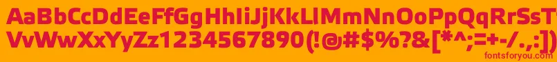 ElektraMediumProBold Font – Red Fonts on Orange Background