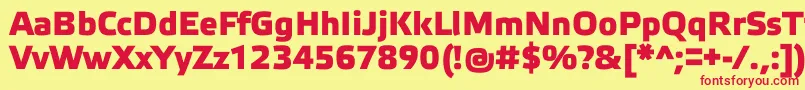 ElektraMediumProBold Font – Red Fonts on Yellow Background