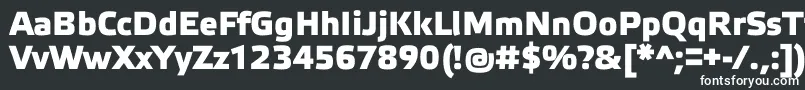 フォントElektraMediumProBold – 黒い背景に白い文字