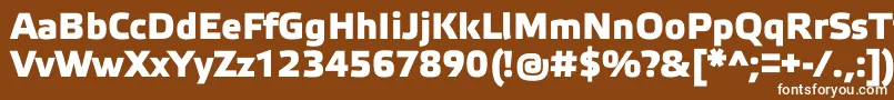 フォントElektraMediumProBold – 茶色の背景に白い文字