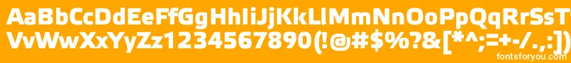 フォントElektraMediumProBold – オレンジの背景に白い文字