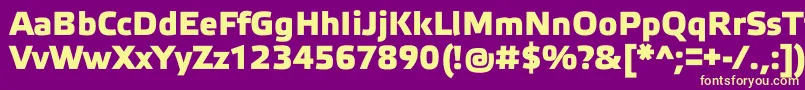 ElektraMediumProBold Font – Yellow Fonts on Purple Background