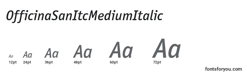Размеры шрифта OfficinaSanItcMediumItalic