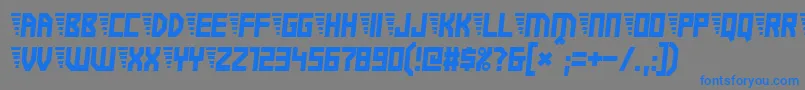 フォントElectric ffy – 灰色の背景に青い文字