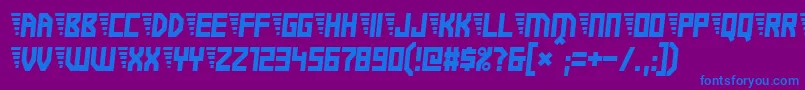 フォントElectric ffy – 紫色の背景に青い文字