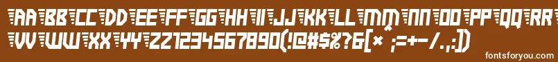 フォントElectric ffy – 茶色の背景に白い文字