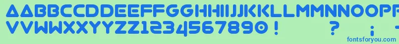 Virgo01 Font – Blue Fonts on Green Background