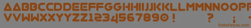 Virgo01 Font – Brown Fonts on Gray Background
