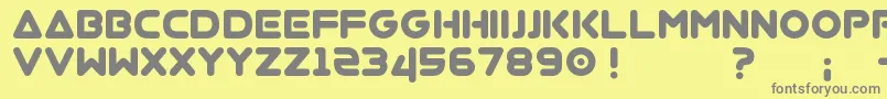 Virgo01 Font – Gray Fonts on Yellow Background