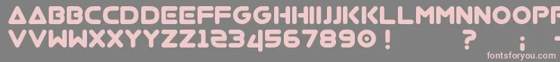 フォントVirgo01 – 灰色の背景にピンクのフォント