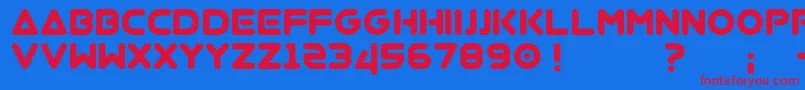 Police Virgo01 – polices rouges sur fond bleu