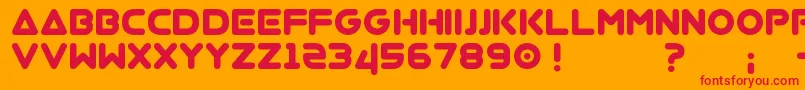 Virgo01 Font – Red Fonts on Orange Background