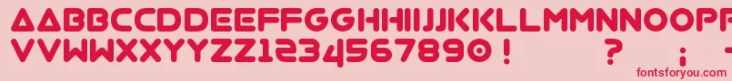 Fonte Virgo01 – fontes vermelhas em um fundo rosa