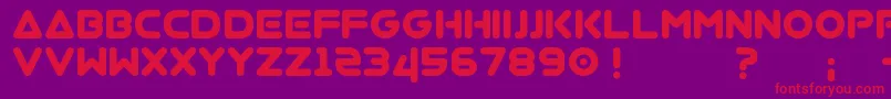 Virgo01 Font – Red Fonts on Purple Background