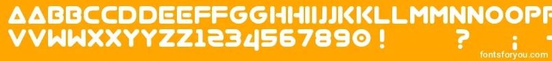 Virgo01 Font – White Fonts on Orange Background