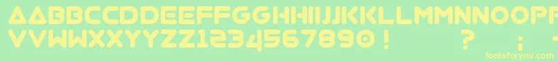 Virgo01 Font – Yellow Fonts on Green Background