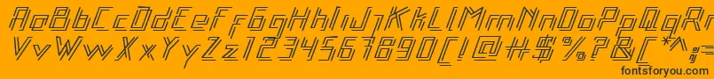Libre-Schriftart – Schwarze Schriften auf orangefarbenem Hintergrund
