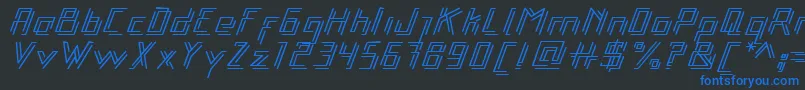 Libre Font – Blue Fonts on Black Background