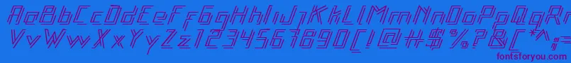 Libre Font – Purple Fonts on Blue Background