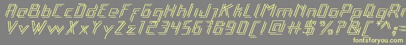 Libre-Schriftart – Gelbe Schriften auf grauem Hintergrund