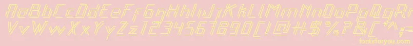 Шрифт Libre – жёлтые шрифты на розовом фоне