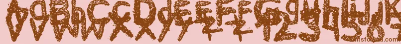 Ke$Hanimal2 Font – Brown Fonts on Pink Background