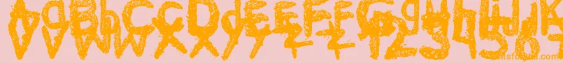 fuente Ke$Hanimal2 – Fuentes Naranjas Sobre Fondo Rosa