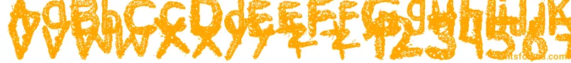 fuente Ke$Hanimal2 – Fuentes Naranjas Sobre Fondo Blanco