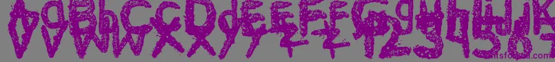 Więcej informacji o czcionce Ke$Hanimal2 Czcionka Ke$Hanimal2 – fioletowe czcionki na szarym tle