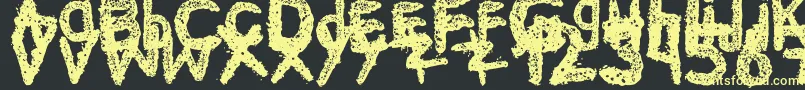 Ke$Hanimal2 Font – Yellow Fonts on Black Background