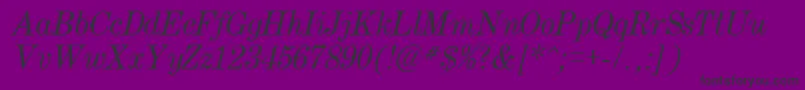 Century.KzItalic Font – Black Fonts on Purple Background