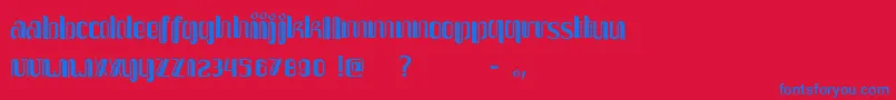 Upakarti Font – Blue Fonts on Red Background