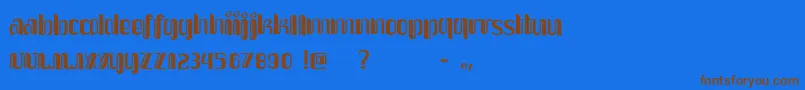 Upakarti Font – Brown Fonts on Blue Background