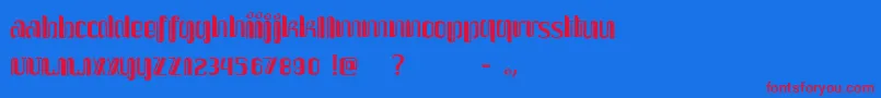 Upakarti Font – Red Fonts on Blue Background