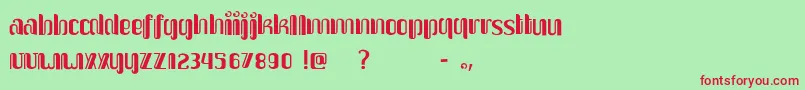 Upakarti Font – Red Fonts on Green Background