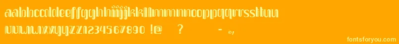 Upakarti Font – Yellow Fonts on Orange Background