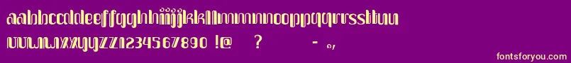 Upakarti Font – Yellow Fonts on Purple Background