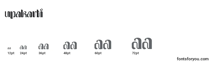 Größen der Schriftart Upakarti
